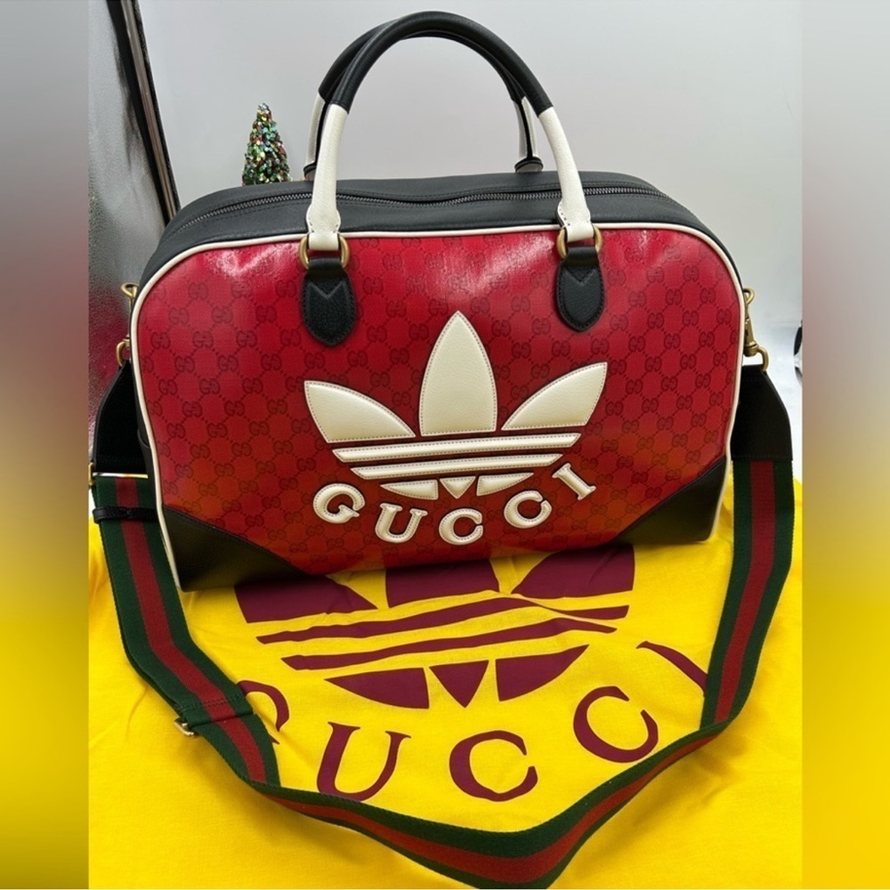 Unisex, Gucci, X Adidas, limited edition, large duffel bag made in Italy